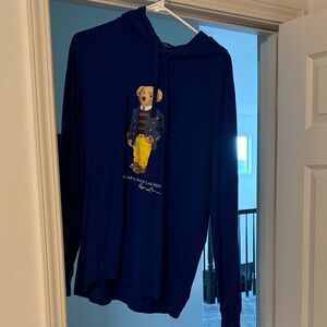 Ralph Lauren Navy Hoodie with Bear